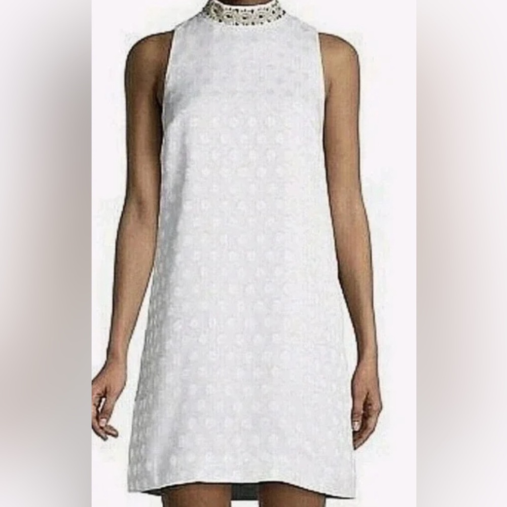 Lilly Pulitzer Brandi Shift Resort White Foil Printed Polka Dot Size 6